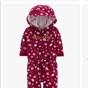 ⭐️PRICE DROP⭐️ Carter’s floral hooded jumpsuit